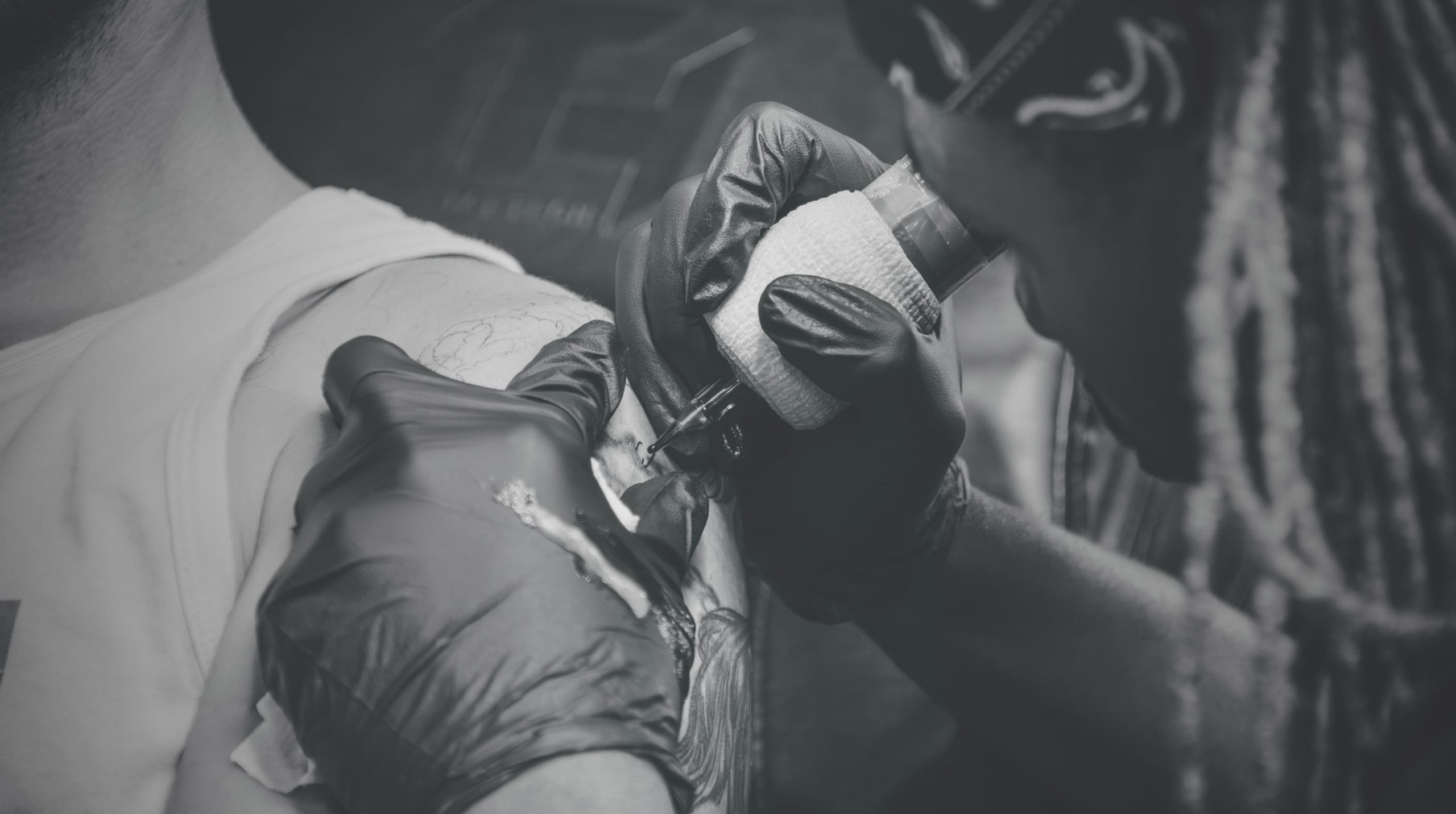 Mahrous Tattoo Studio artist at work
